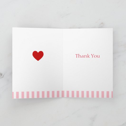 Weimaraner und Herz Dankeskarte (Innenseite)