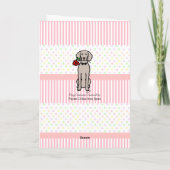 Weimaraner und Rose Dankeskarte (Rückseite)