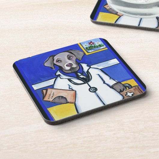 WEIMARANER UNTERSETZER (Linke Seite)