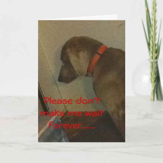 Weimaraner Valentine Feiertagskarte (Vorderseite)