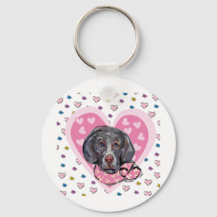 Weimaraner Valentine Schlüsselanhänger