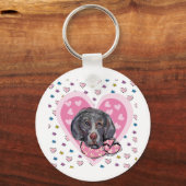 Weimaraner Valentine Schlüsselanhänger (Vorderseite)