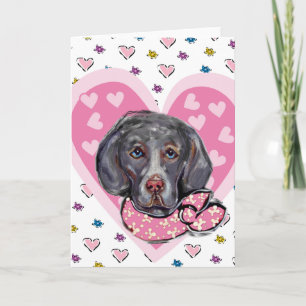 Weimaraner Valentinstag Feiertagskarte