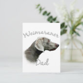 Weimaraner Vater 2 Postkarte (Stehend Vorderseite)