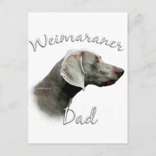 Weimaraner Vater 2 Postkarte