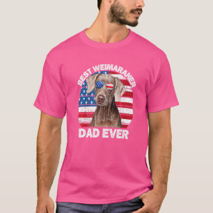 Weimaraner Vater American Flag Weim Weimaraner Dog T-Shirt