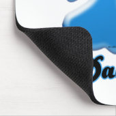 Weimaraner Vater blauer Pawprint Mousepad (Ecke)