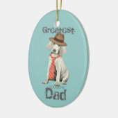 Weimaraner Vater Keramik Ornament (Links)