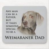 Weimaraner Vater-Magnet Mousepad (Vorne)