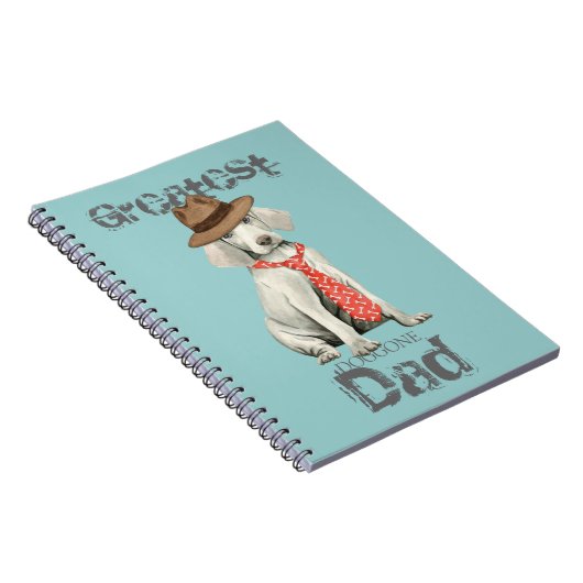 Weimaraner Vater Notizblock (Rechte Seite)
