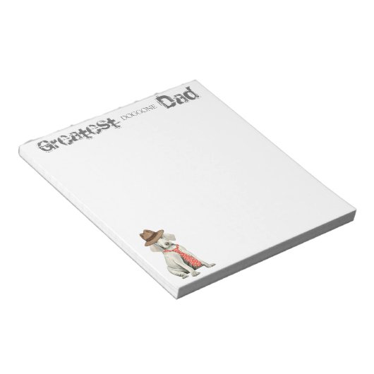 Weimaraner Vater Notizblock (angewinkelt)