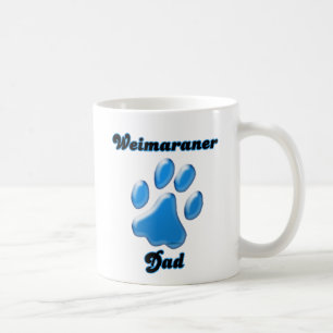 Weimaraner Vaterblau Pawprint Kaffeetasse