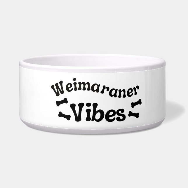 Weimaraner Vibes Keramik Dog Bowl Napf (Links)