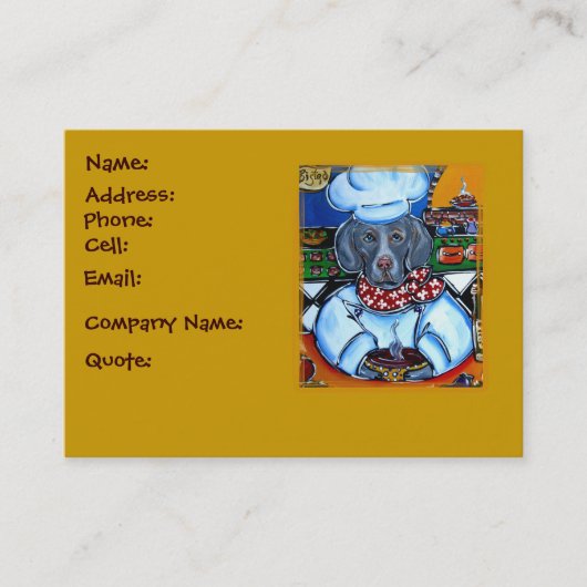 Weimaraner Visitenkarte (Vorderseite)