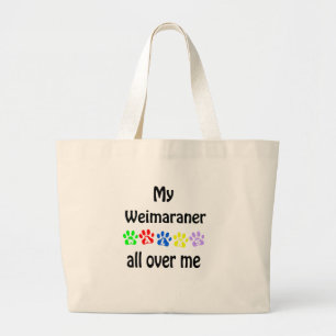Weimaraner Walks Design Jumbo Stoffbeutel