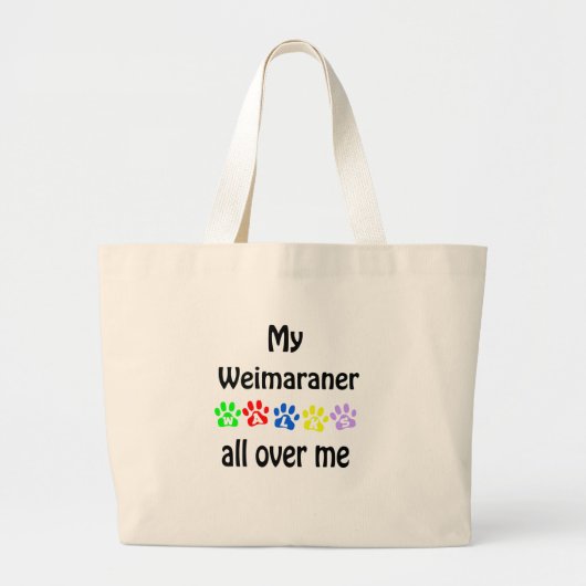 Weimaraner Walks Design Jumbo Stoffbeutel (Vorne)