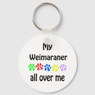 Weimaraner Walks Design Schlüsselanhänger