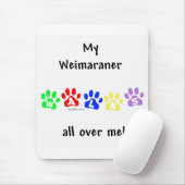 Weimaraner Walks Mousepad (Mit Mouse)