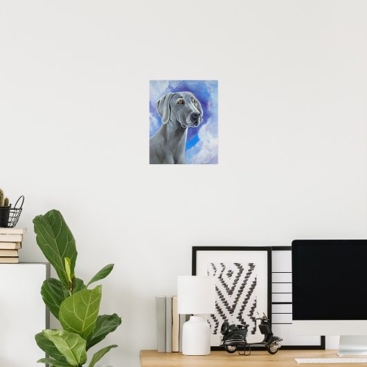 Weimaraner Wall Print Poster (Heimbüro)