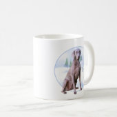 Weimaraner Weihnachten Kaffeetasse (VorderseiteRechts)