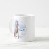 Weimaraner Weihnachten Kaffeetasse (Vorderseite Links)