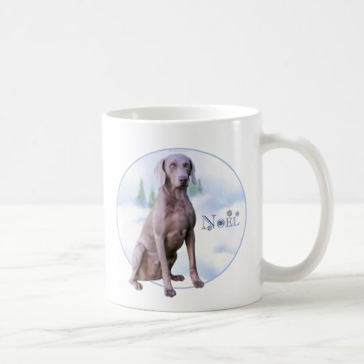 Weimaraner Weihnachten Kaffeetasse (Rechts)