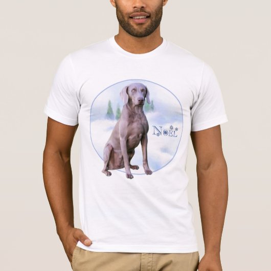 Weimaraner Weihnachten T-Shirt (Vorderseite)