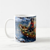 Weimaraner Weihnachtsboot-Feiertag Kaffeetasse (Links)