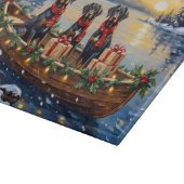 Weimaraner Weihnachtsboot-Feiertag Schneidebrett (Ecke)