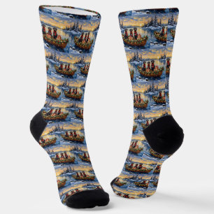 Weimaraner Weihnachtsboot-Feiertag Socken