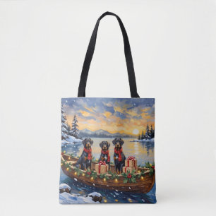 Weimaraner Weihnachtsboot-Feiertag Tasche