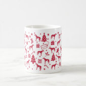 Weimaraner Weihnachtsdesign Kaffeetasse (Mittel)