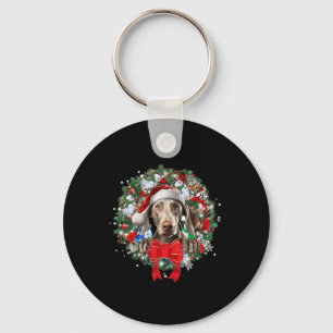 Weimaraner Weihnachtsfeier Dekoration Xmas Pajama Schlüsselanhänger