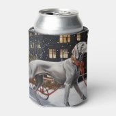 Weimaraner Weihnachtsfeiertage Dosenkühler (Kanne Vorderseite)