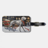 Weimaraner Weihnachtsfeiertage Gepäckanhänger (Rückseite horizontal)