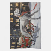 Weimaraner Weihnachtsfeiertage Geschirrtuch (Vertikal)