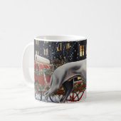 Weimaraner Weihnachtsfeiertage Kaffeetasse (Vorderseite Links)