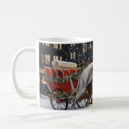 Weimaraner Weihnachtsfeiertage Kaffeetasse (Links)