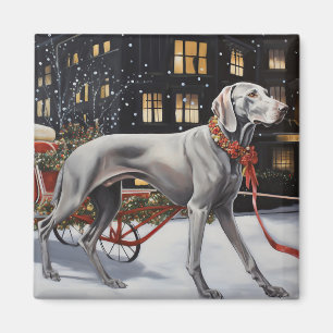 Weimaraner Weihnachtsfeiertage Magnet
