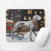 Weimaraner Weihnachtsfeiertage Mousepad (Mit Mouse)