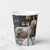 Weimaraner Weihnachtsfeiertage Pappbecher (Rückseite)