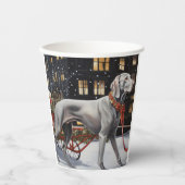 Weimaraner Weihnachtsfeiertage Pappbecher (Vorderseite)