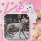 Weimaraner Weihnachtsfeiertage Pappteller (Party)