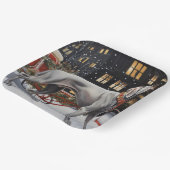 Weimaraner Weihnachtsfeiertage Pappteller (Gewinkelt)