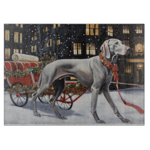 Weimaraner Weihnachtsfeiertage Schneidebrett