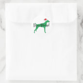 Weimaraner Weihnachtsfest Runder Aufkleber (Tasche)