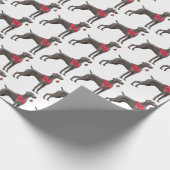 Weimaraner Weihnachtsgeschenk-Packpapier - Weiß Geschenkpapier (Ecke)