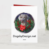 Weimaraner Weihnachtsgeschenke Feiertagskarte (Rückseite)