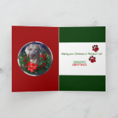 Weimaraner Weihnachtsgeschenke Feiertagskarte (Innenseite)