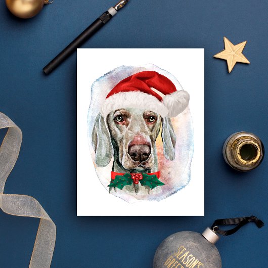 Weimaraner Weihnachtsgeschenke für Hunde Liebhaber Feiertagspostkarte